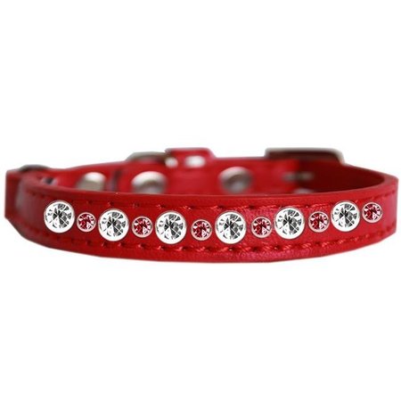 PETPAL Posh Jeweled Cat Collar; Red - Size 10 PE827737